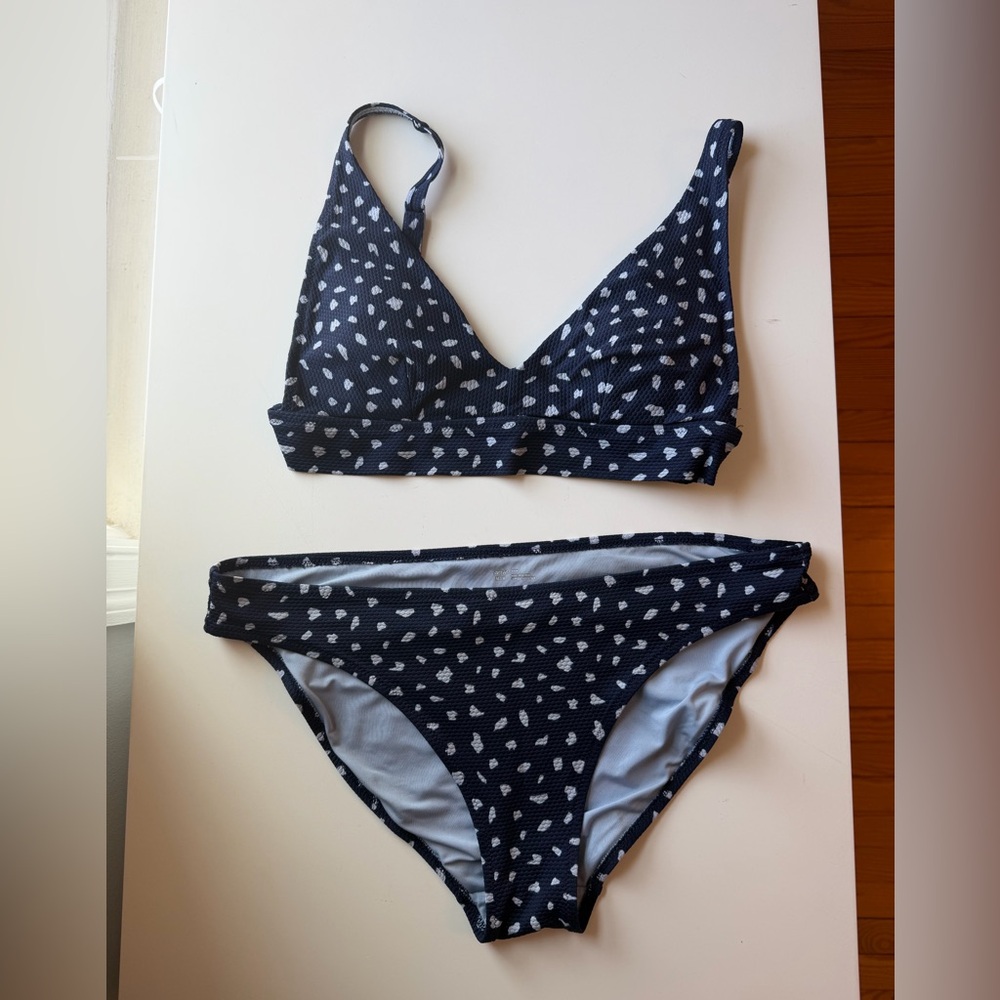 Aerie🩵Bikini Top & Bottoms Scoop S/M Blue